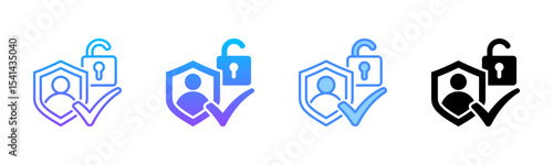 Authentication Multi Style Icon Set