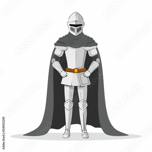 Crusade Knight Image Vector. Crusader knight illustration Black and White Image vector.