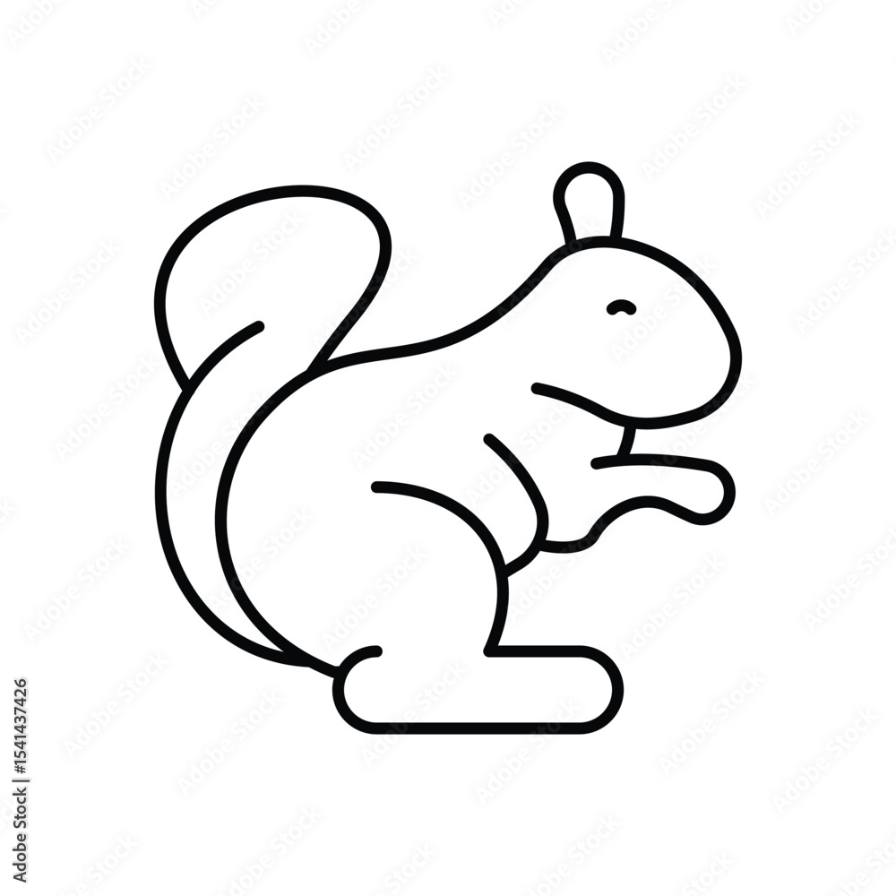 Fototapeta premium Squirrel Icon vector
