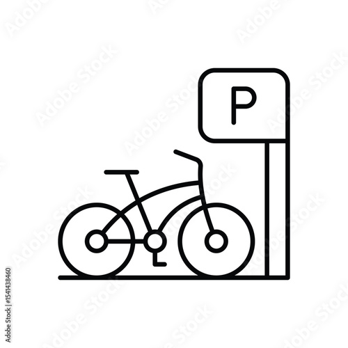 Bicycle Park  Icon vector
