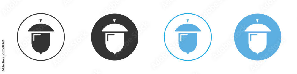 Obraz premium Acorn icon Logo Template Design set