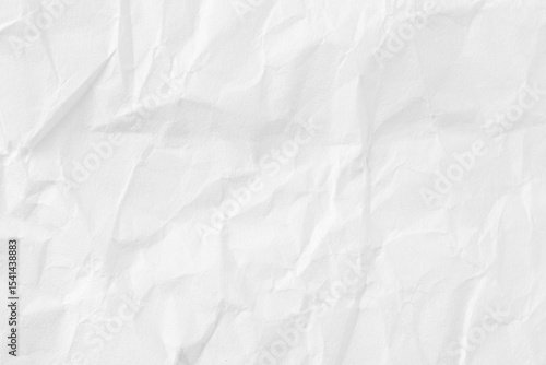 Crumpled White Paper Texture Background for Creative Projects