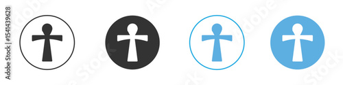 Ankh icon Logo Template Design set