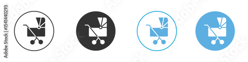 Baby carriage icon Logo Template Design set