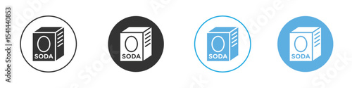 baking soda icon Logo Template Design set