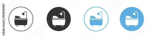 Bath icon Logo Template Design set