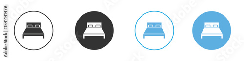 Bed icon Logo Template Design set