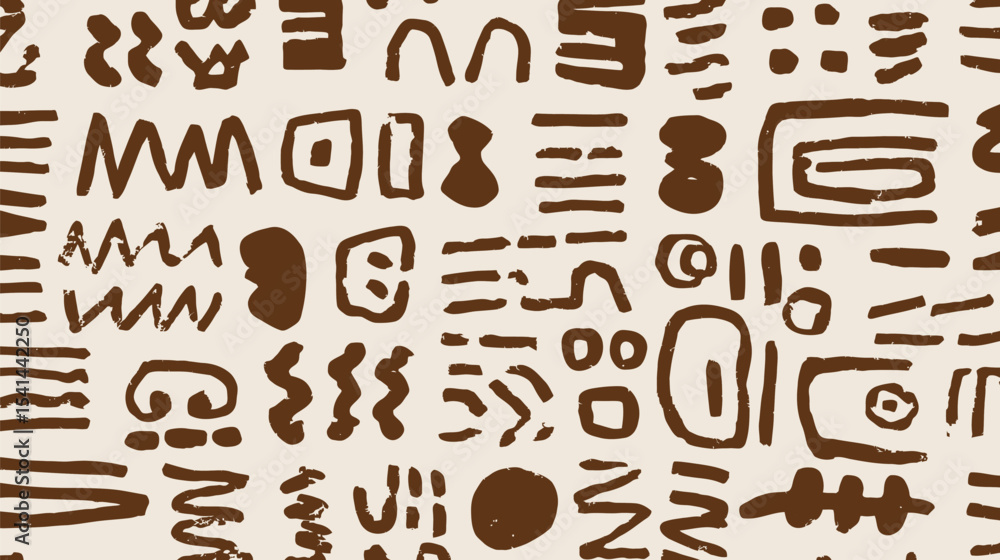 Obraz premium Abstract shapes decorate seamless backdrop creating neutral pattern texture background illustration