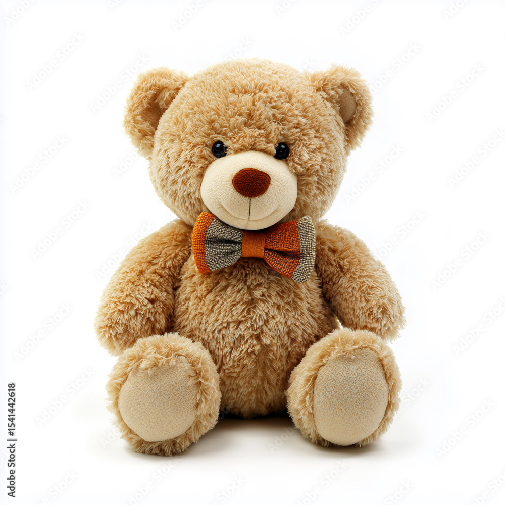 Obraz premium Plush teddy bear with a bowtie
