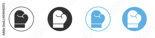 Boxing glove icon Logo Template Design set