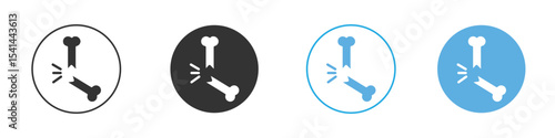 Broken bone icon Logo Template Design set