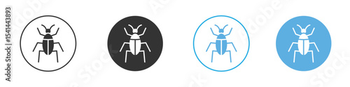 Bug icon Logo Template Design set