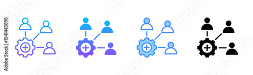 Resource Allocation Multi Style Icon Set