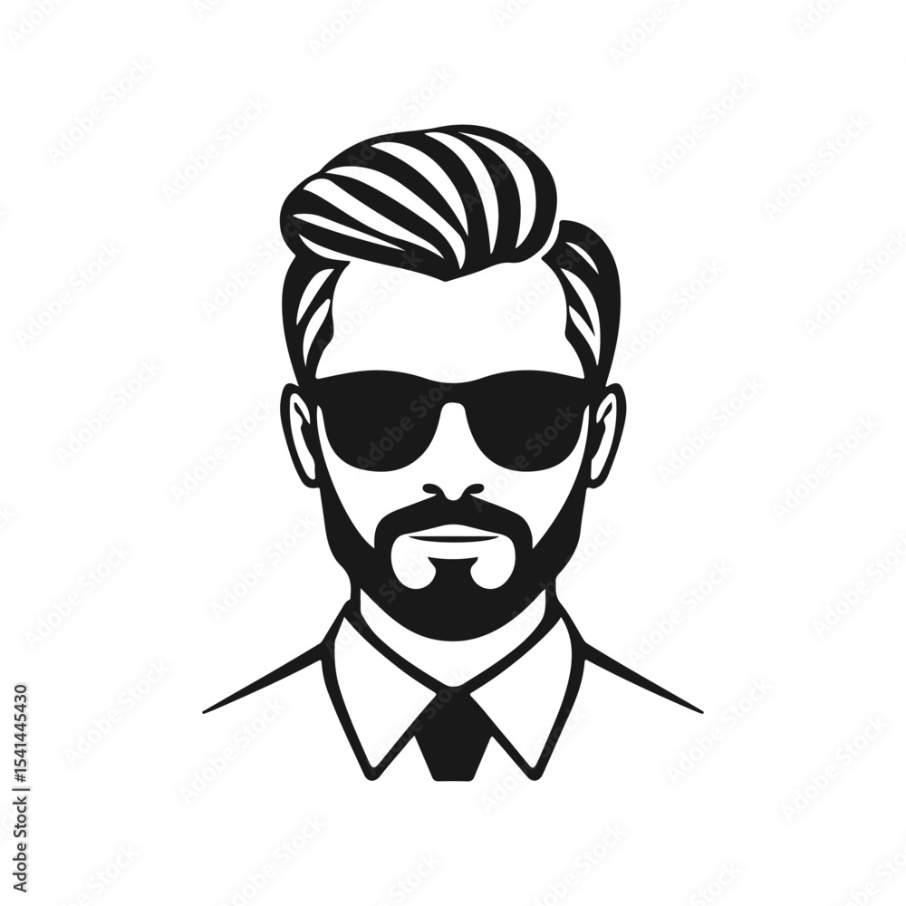 Man icon, businessman avatar vector, office worker icon, hipster face design, graphic male portrait, businessman avatar, bearded man, office worker, hipster face, male portrait Man icon, businessman avatar vector, office worker icon, hipster face design, graphic male portrait, businessman avatar, bearded man, office worker, hipster face, male portrait