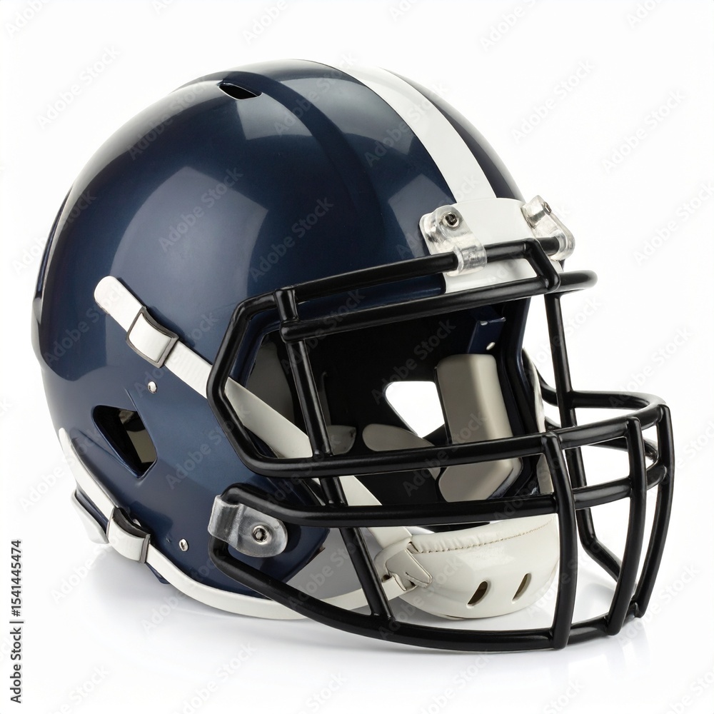 Fototapeta premium Generated image. American football helmet (real) on a white background without shadows