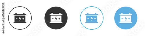 Car battery icon Logo Template Design set