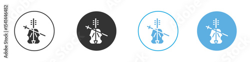 Cello icon Logo Template Design set