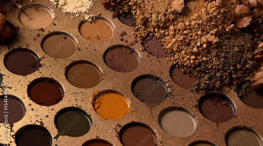 Fototapeta premium Diverse Color Palette of Natural Pigments and Textures for Art and Design Projects