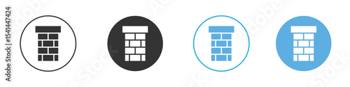 Chimney icon Logo Template Design set