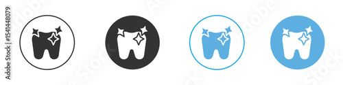 clean tooth icon Logo Template Design set