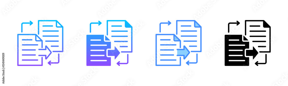 Duplicate Multi Style Icon Set Duplicate Multi Style Icon Set