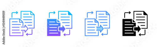 Duplicate Multi Style Icon Set