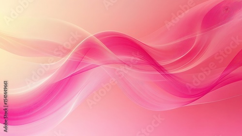 Pink abstract background with elegant flowing wave design. Good for Valentine's Day, greeting cards, or feminine branding.