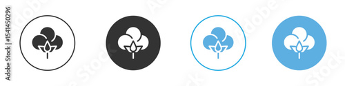 Cotton icon Logo Template Design set