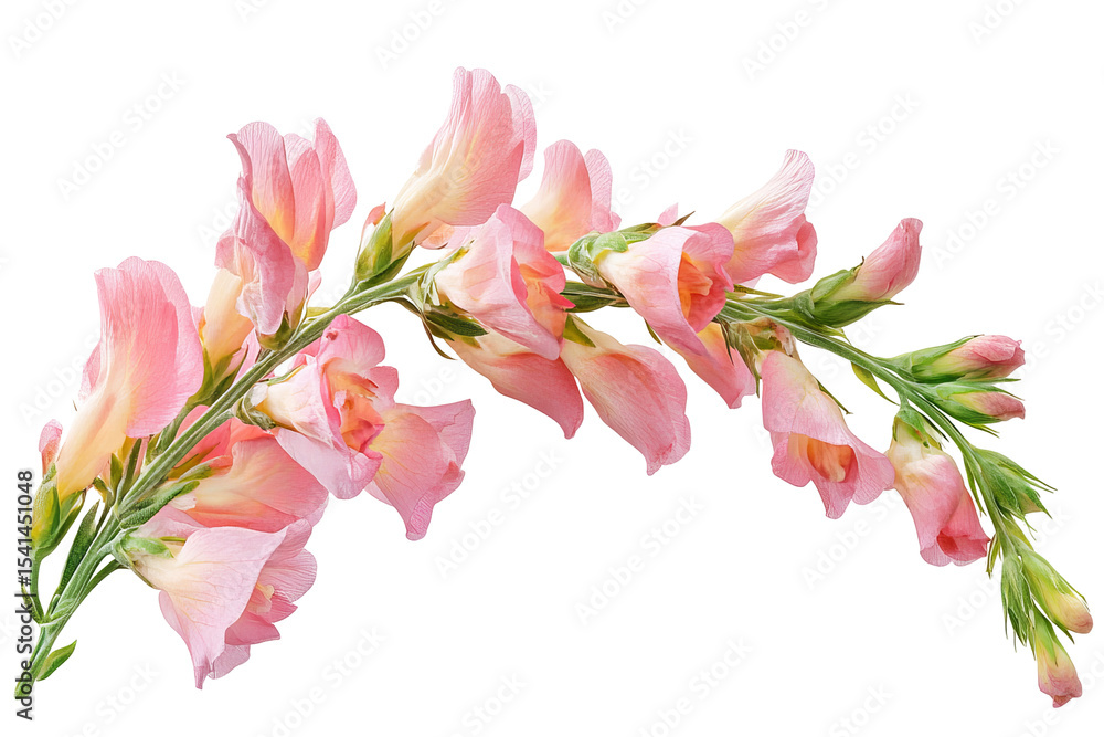 Obraz premium Vibrant snapdragon flower bouquet clipart — high-resolution PNG with transparent background ideal for seamless floral cutouts, wedding invitations, sublimation prints and scrapbooking