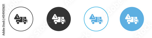 Delivery delay icon Logo Template Design set