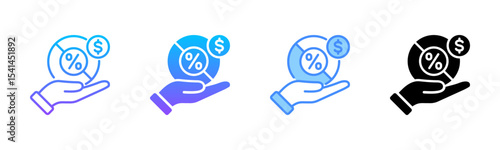 Dividend Multi Style Icon Set