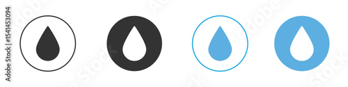 Drop icon Logo Template Design set