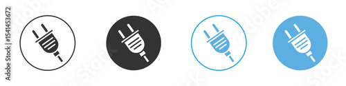 Electrical plug icon Logo Template Design set