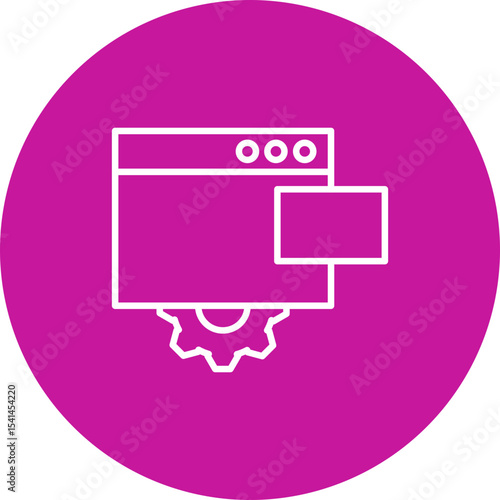 Ab Testing Vector Line Pink Circle Icon Design for personal and commercial use