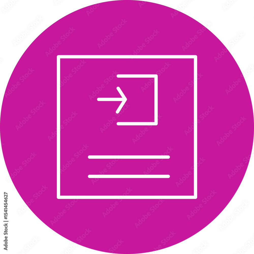 Log In Vector Line Pink Circle Icon Design for personal and commercial use Log In Vector Line Pink Circle Icon Design for personal and commercial use