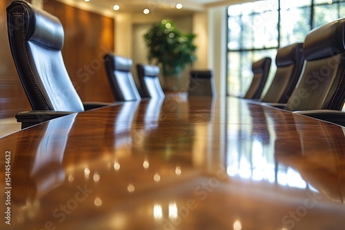 Corporate professionals during a meeting in a boardroom, exchanging ideas and strategies to support business goals in a formal setting, Generative AI