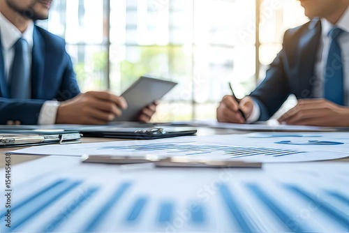 Corporate professionals during a meeting in a boardroom, exchanging ideas and strategies to support business goals in a formal setting, Generative AI