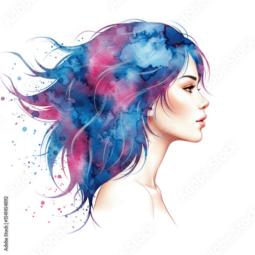 woman with long hair