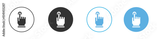 Finger control icon Logo Template Design set