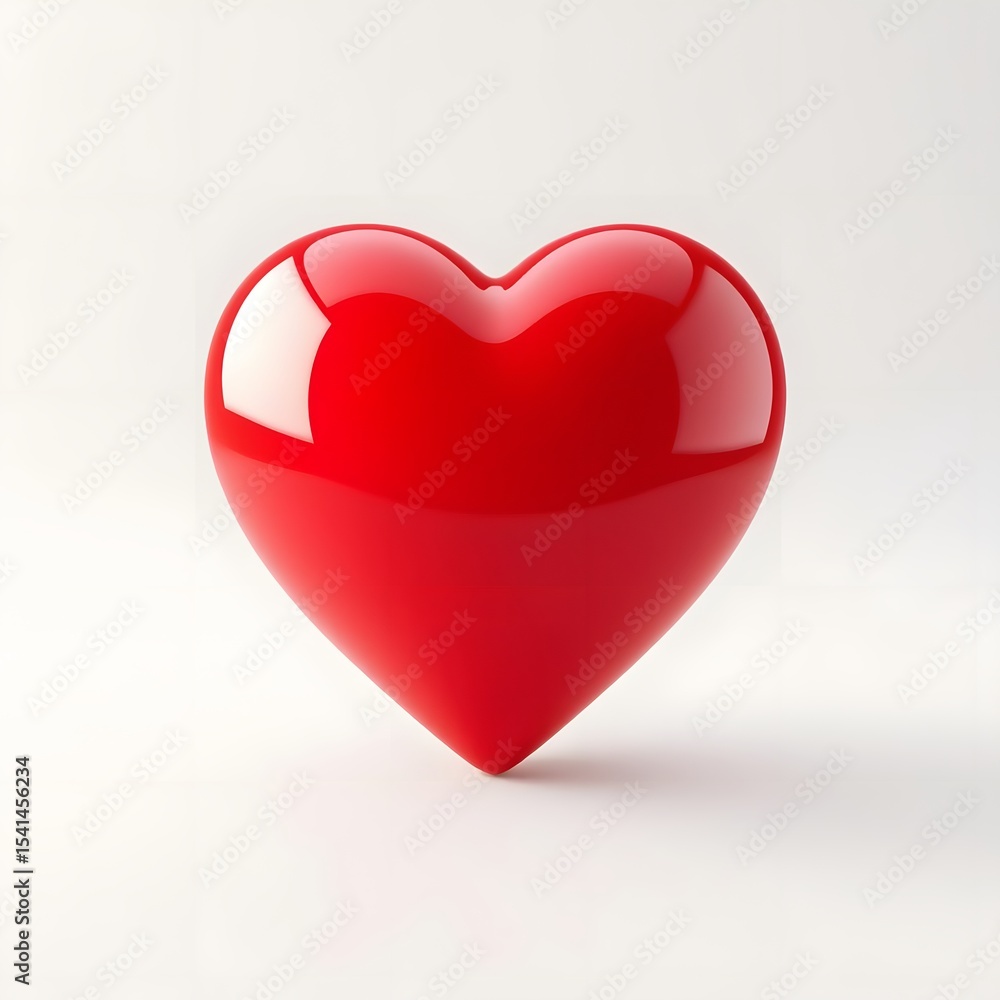 3D Red heart isolated on white background 3D Red heart isolated on white background