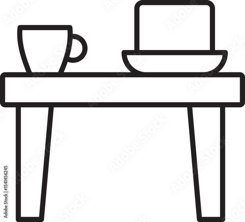 Work Table Vector Icon Stock Illustration