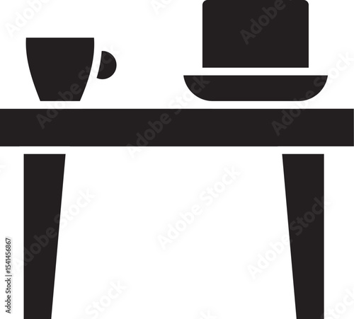 Work Table Vector Icon Stock Illustration