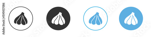 Garlic icon Logo Template Design set