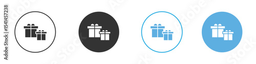 Gifts icon Logo Template Design set