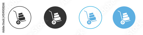 Hand truck icon Logo Template Design set