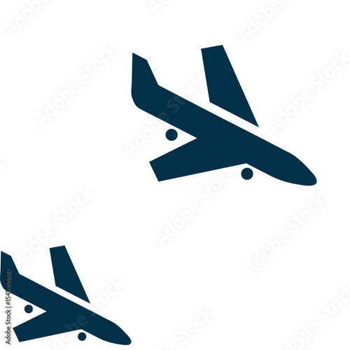Seamless Pattern with Landing Airplane Icon for Travel Projects
