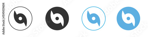Hurricane icon Logo Template Design set