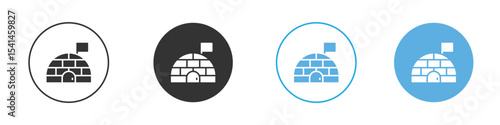 Igloo icon Logo Template Design set