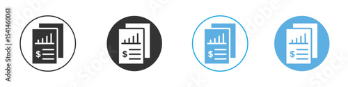 Income statement icon Logo Template Design set