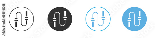 Jump rope icon Logo Template Design set